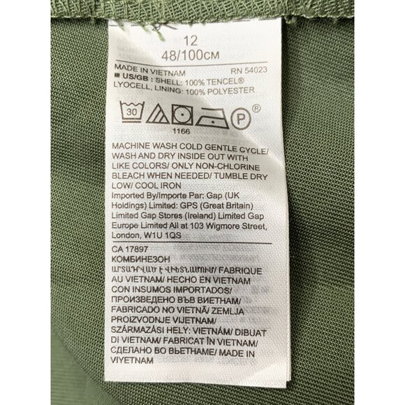 Banana Republic Green Tencel Sleeveless Wrap Jumpsuit Size 12 RO10236 NWT $149 - Picture 13 of 14